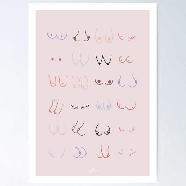 Boobs Illustration Different Types Photographic Print for Sale by  MeganHeloise