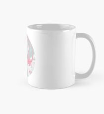 Rosa und blau marmoriertes Muster Tasse