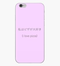 Aesthetic "I love pizza" in Japanese! iPhone Case