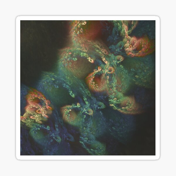 Underwater fractals Sticker