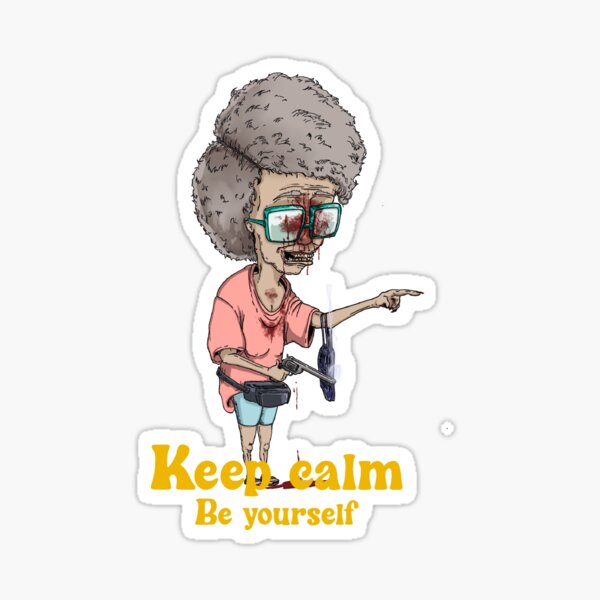 keep calm be yourself Sticker