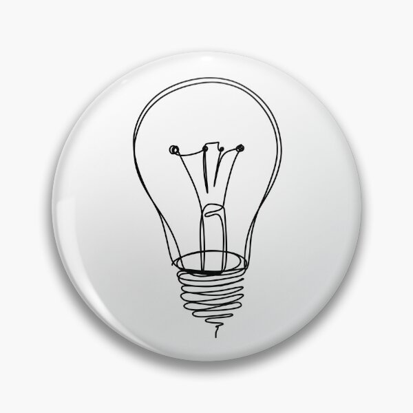 Item preview, Lightbulb line drawing  designed and sold by PanyaCreative.
