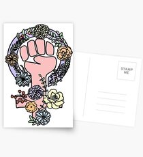 feminist flower symbol Postcards