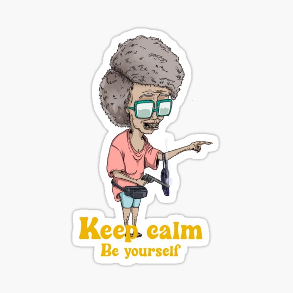 keep calm be yourself nice Sticker