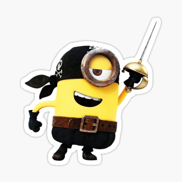 Minion Pirate Sticker For Sale By Edith Jocelynn Redbubble