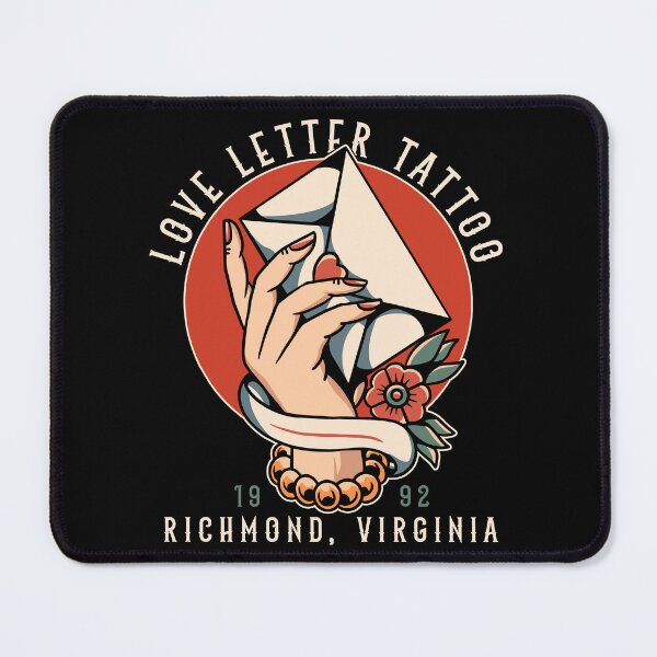 Item preview, "Love Letter" Tattoo Studio, Richmond Virginia, Old School Hands, Letter Tattoo designed and sold by Proverbial Wisdom Design.