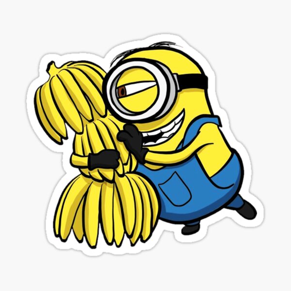 Minion Stole Bananas Sticker For Sale By Edith Jocelynn Redbubble