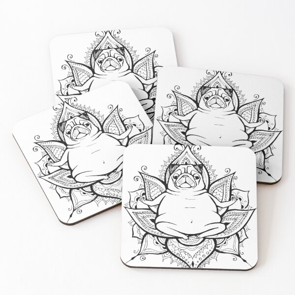 Item preview, Buddha Pug, Dog art designed and sold by OhMyPug.