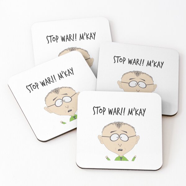 Item preview, Mr. Mackey Stop War!! M'kay! Cartoon Gift, Stand for Ukraine, Anti War, Politics, Protest  PAF02 designed and sold by PAFDesign.