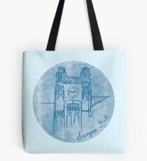 Sturges Hall Emblem SUNY Geneseo - blau Tote Bag