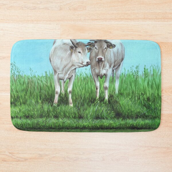 Item preview, Blonde d'Aquitaine Cows in field designed and sold by SandraWarmerdam.