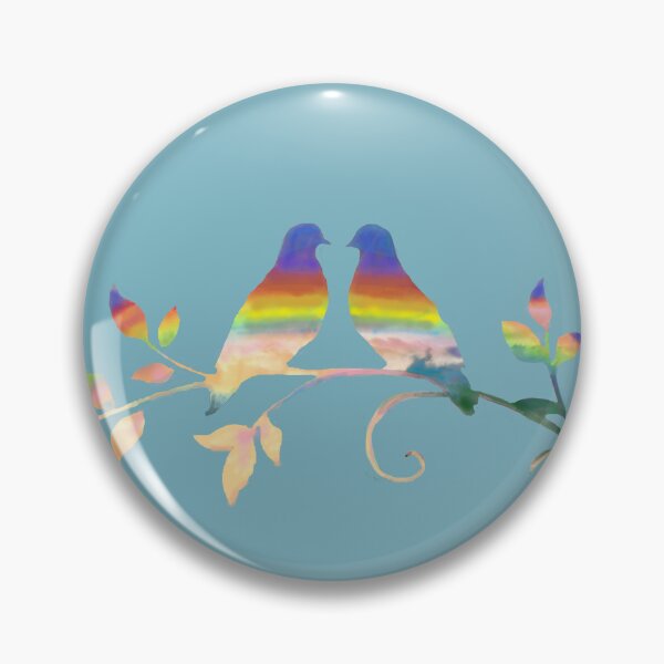 Item preview, RAINBOW LOVE BIRDS designed and sold by THE AMERICAN TEEVANGELIST.