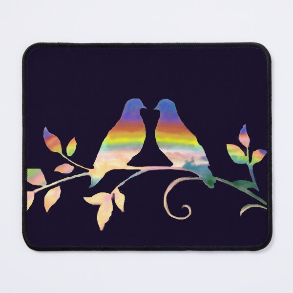 Item preview, RAINBOW LOVE BIRDS designed and sold by THE AMERICAN TEEVANGELIST.