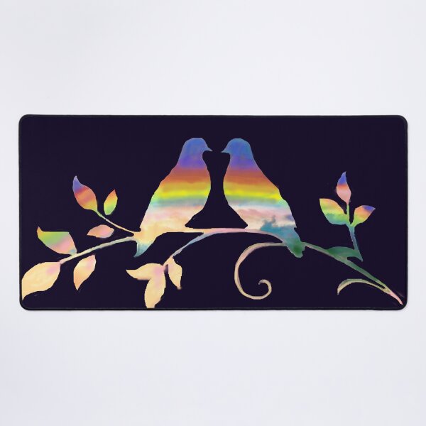 Item preview, RAINBOW LOVE BIRDS designed and sold by THE AMERICAN TEEVANGELIST.