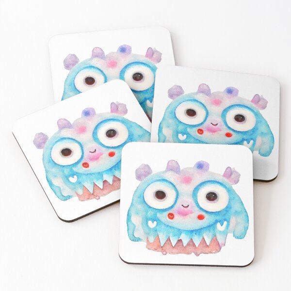 Item preview, Cute Funny Watercolor Happy Monster by Pixelista designed and sold by pixelista.