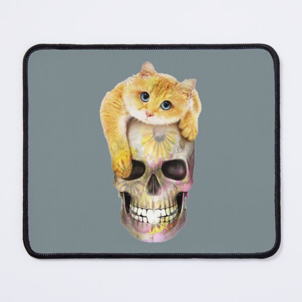 Item preview, cat with skull - funny cat   designed and sold by Dazzle-TeesUS.