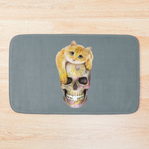 Item preview, cat with skull - funny cat   designed and sold by Dazzle-TeesUS.