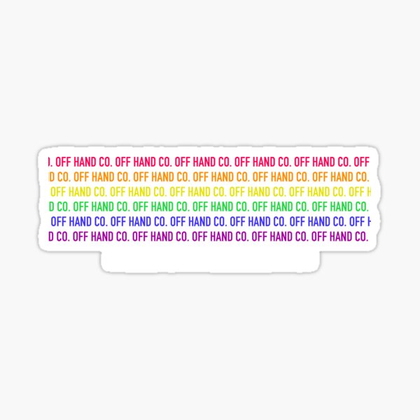 Rainbow with White Text Sticker