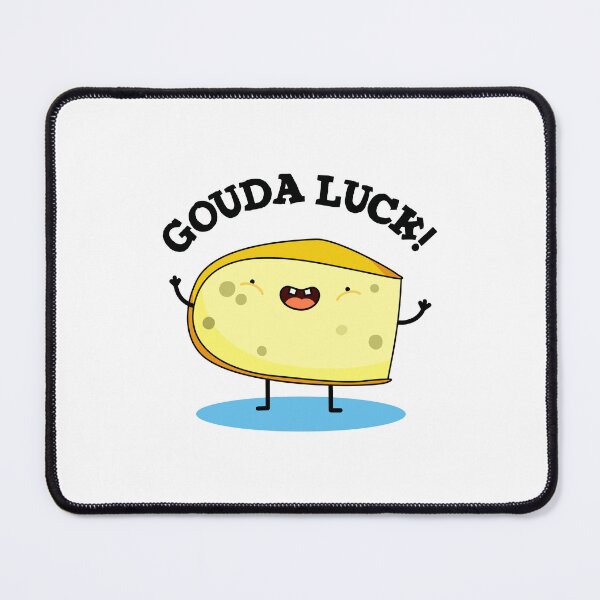 Item preview, Gouda Luck Funny Cheese Puns designed and sold by punnybone.
