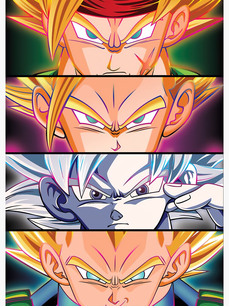 DBZ Characters Eyes Canvas Poster Anime - Dragon Ball Z Merch