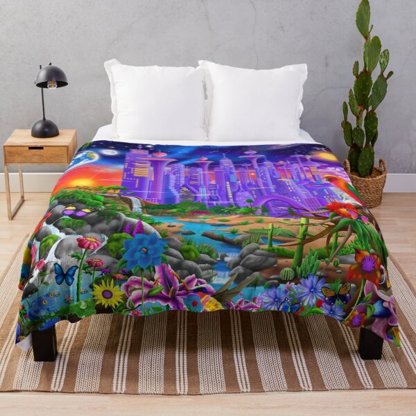 Item preview, Futuristic City Paradise designed and sold by GeraldNewtonArt.
