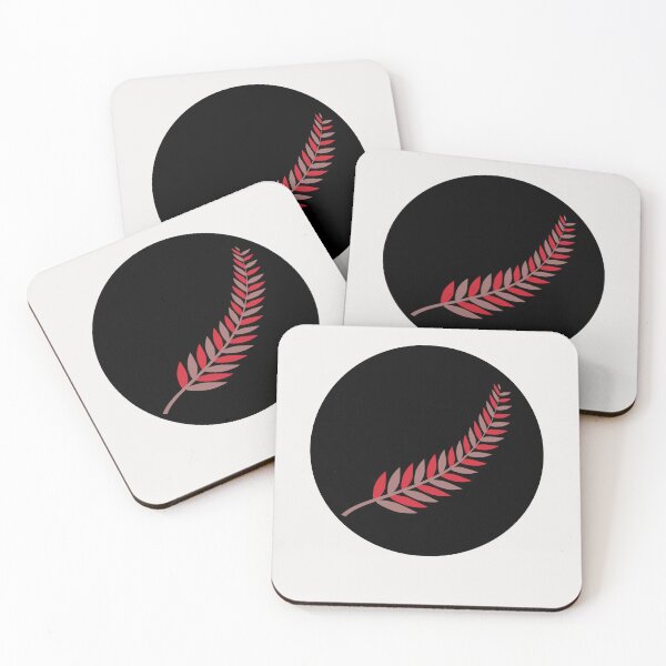 Item preview, Fern in Black Circle  - Red Leaf Design designed and sold by SBWorld.