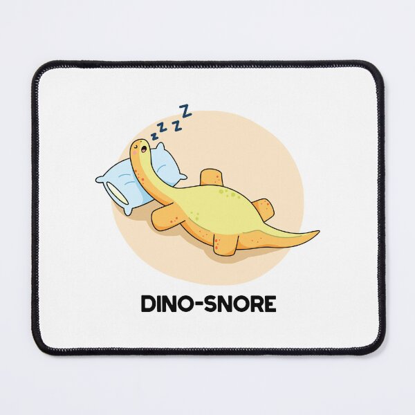 Item preview, Dinosnore Funny Sleeping Dinosaur Puns designed and sold by punnybone.