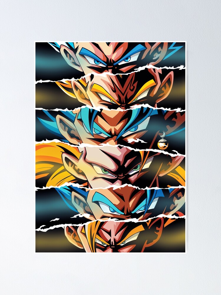 DBZ Characters Eyes Canvas Poster Anime - Dragon Ball Z Merch