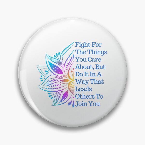 Item preview, Fight For The Things That You Care About, Rainbow Mandala Lotus Design, RBG Quote designed and sold by ThunderAndGrace.
