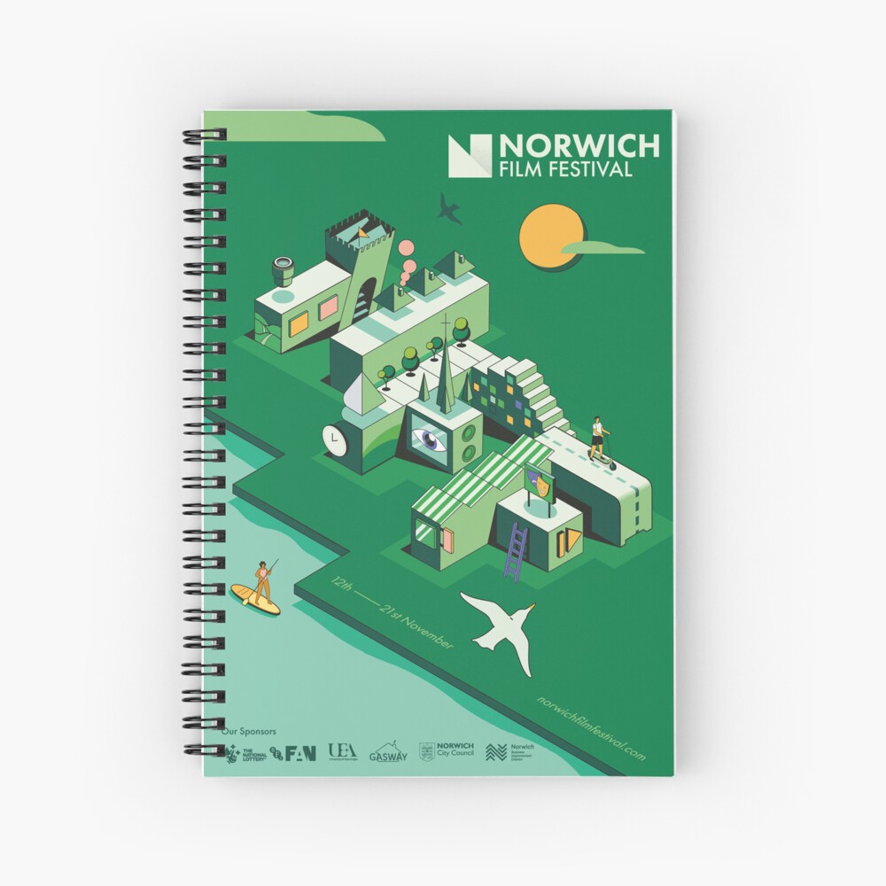 Item preview, Spiral Notebook designed and sold by NorwichFilmFest.