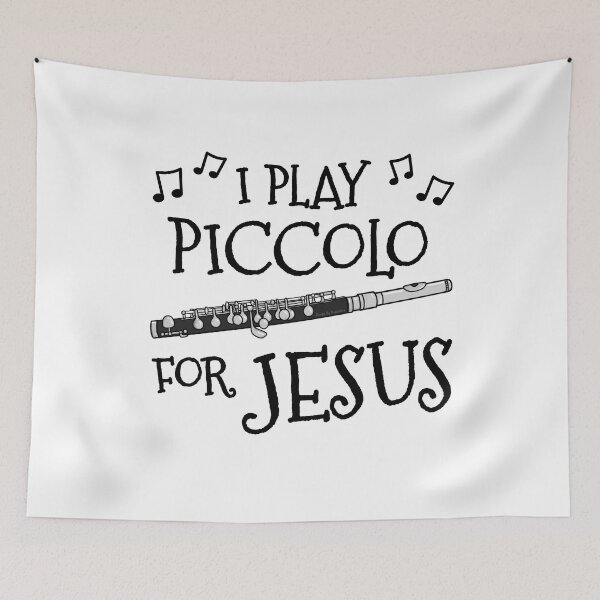 Item preview, I Play Piccolo For Jesus Flutist Church Musician designed and sold by doodlerob.