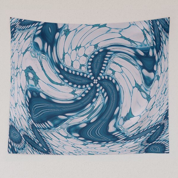 Item preview, Blue Abstract Starfish Painting designed and sold by KiwiArtistDK.
