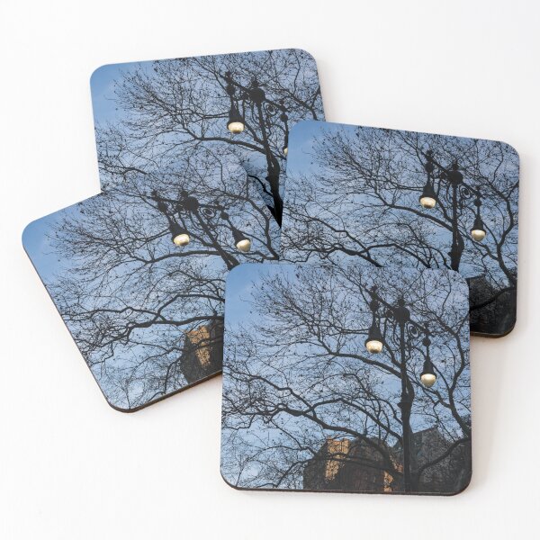 Item preview, Elegant Period Lamps and Manhattan Skyscrapers Through the Tree Branches designed and sold by Georgia Mizuleva.