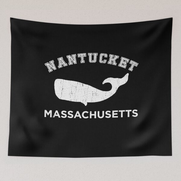 Item preview, Nantucket Massachusetts Whale Silhouette Vintage designed and sold by funnytshirtemp.