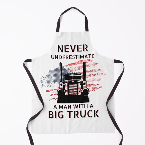 Item preview, Never Underestimate A Man With A Big Truck USA American Flag OTR Merica Semi Over the Road Trucker Trucking Long Haul Long Distance Travel Rig designed and sold by CarantinedChaos.