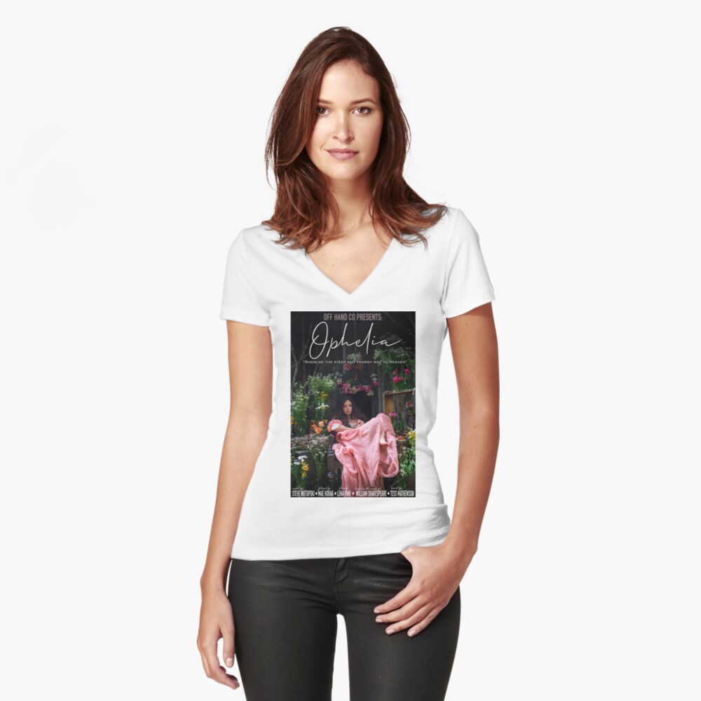 Item preview, Fitted V-Neck T-Shirt designed and sold by offhandco.