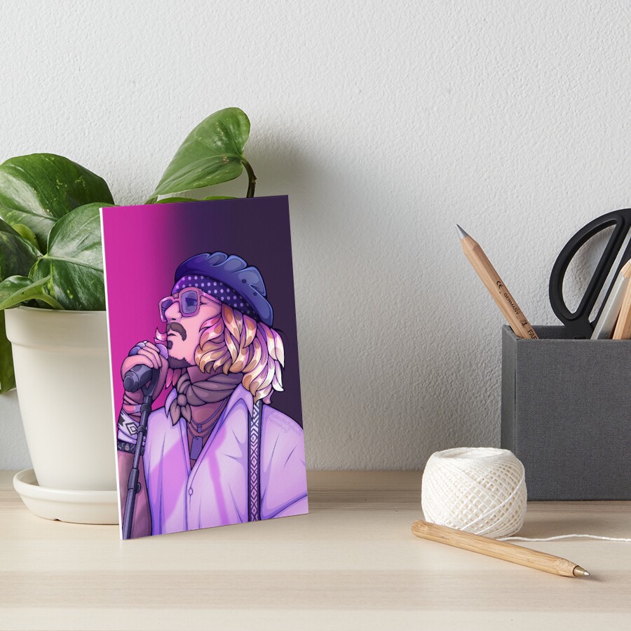 "Johnny In The Pink Spotlight" Art Board Print for Sale by ChocChip