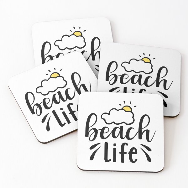 Item preview, Aquatic Beach Life Sandy Fun In the Sun Black Typography designed and sold by MindfulMeta.