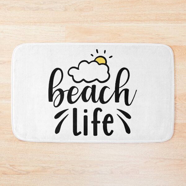 Item preview, Aquatic Beach Life Sandy Fun In the Sun Black Typography designed and sold by MindfulMeta.