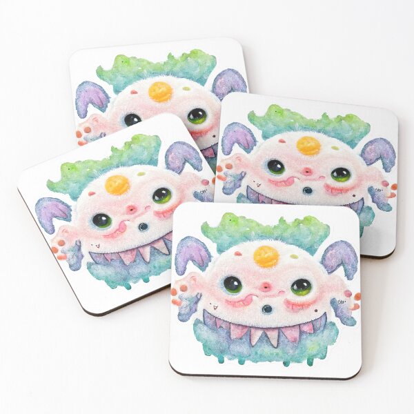 Item preview, Cute Funny Watercolor Happy Monster by Pixelista designed and sold by pixelista.