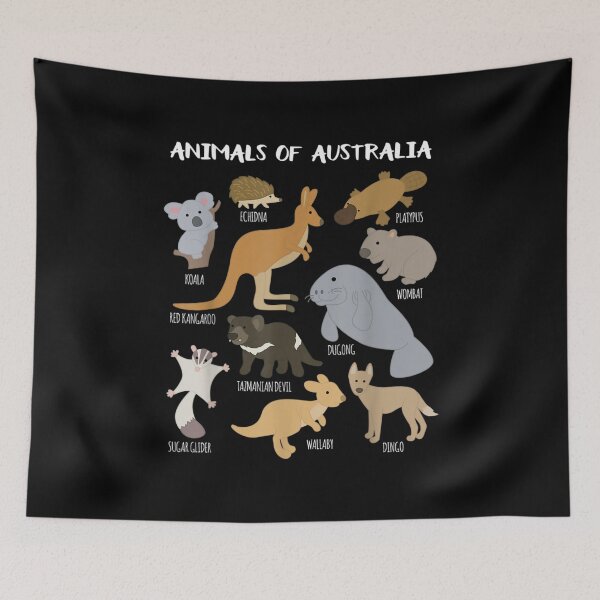 Item preview, Animals Of Australia Australian Animal Educational Gift designed and sold by AgnesGeller.