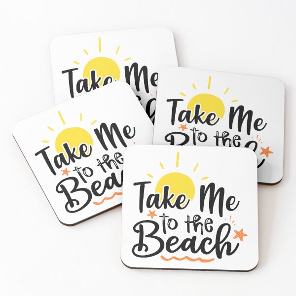 Item preview, Take Me To The Beach Fun Summertime Saying Black Typography designed and sold by MindfulMeta.