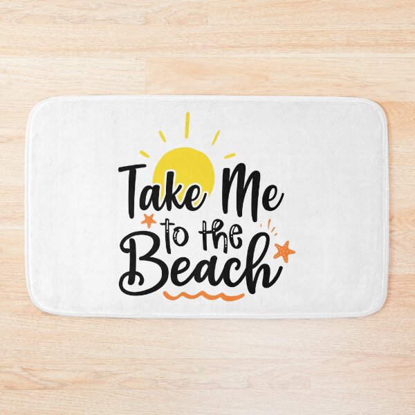 Item preview, Take Me To The Beach Fun Summertime Saying Black Typography designed and sold by MindfulMeta.