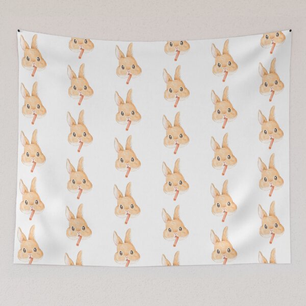 Item preview, Netherland Dwarf Cream Rabbit Eat Carrot ( Head Only )  designed and sold by bunniesmee.
