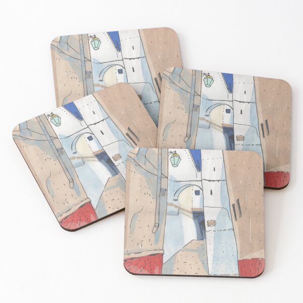 Item preview, Somewhere in Morocco, Paper Collage, Old Town Street Sketch designed and sold by Julia Khoroshikh.
