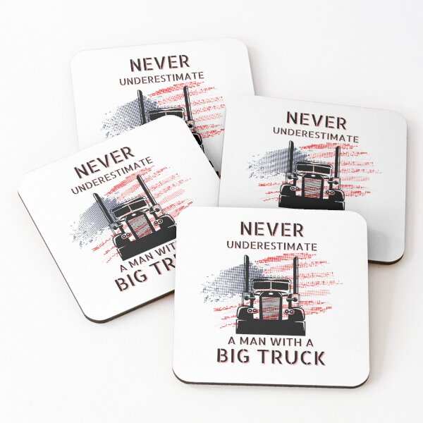 Item preview, Never Underestimate A Man With A Big Truck USA American Flag OTR Merica Semi Over the Road Trucker Trucking Long Haul Long Distance Travel Rig designed and sold by CarantinedChaos.