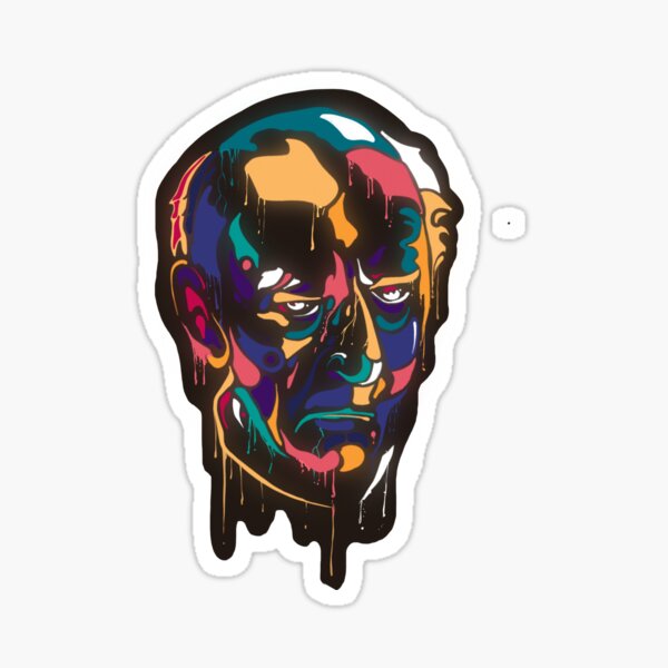 old man colorfull Sticker