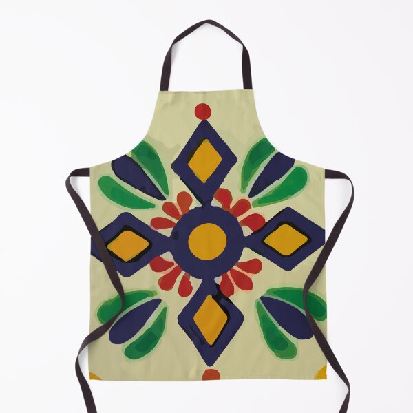 Item preview, Geometric flower colorful handmade talavera tile designed and sold by T-Mex.