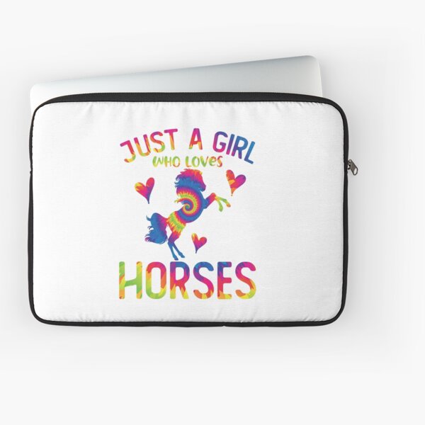 Aperçu de l'œuvre Tie Dye Horse Girl Colorful Juste une fille qui aime les chevaux créée et vendue par clothesy7.