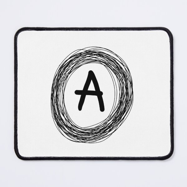 Item preview, Black circle framed Initial monogram  designed and sold by Words-Artist.